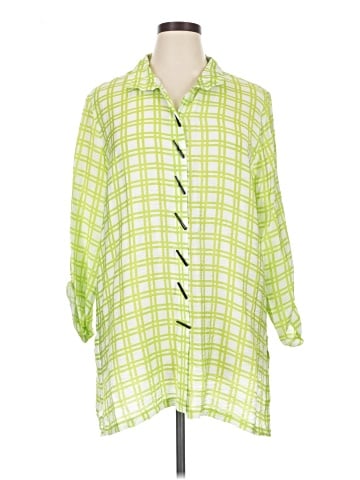MULTIPLES 3/4 Sleeve Button-Down Shirt (view 1)
