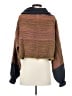 Free People Color Block Black Brown Pullover Sweater Size XS - photo 2