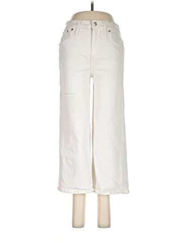 Madewell Petite Wide-Leg Crop Jeans in Tile White (view 1)