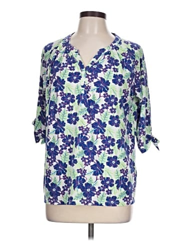 Caribbean Joe 3/4 Sleeve Blouse (view 1)