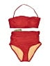 J.Crew Solid Red Two Piece Swimsuit Size S - photo 1