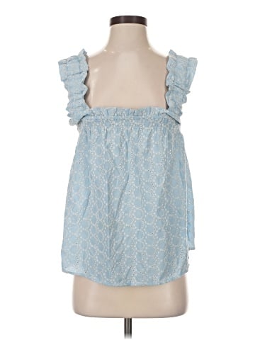 Aqua Sleeveless Blouse (view 1)