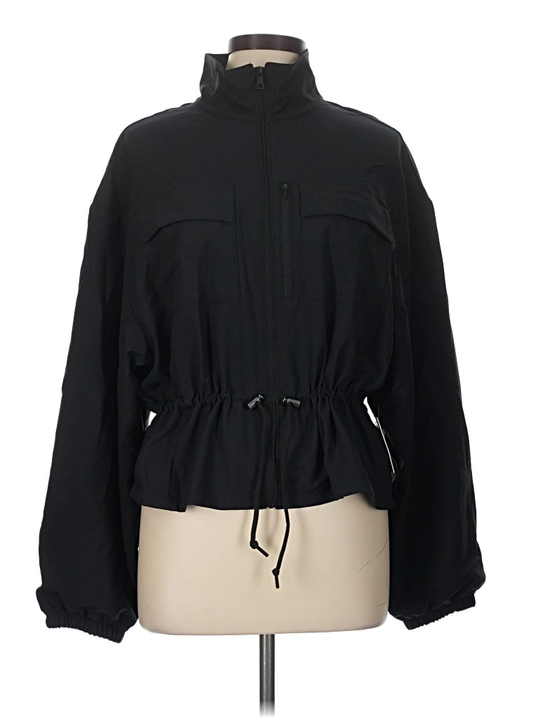 Pre-owned Beyond Yoga Windbreaker Jacket In Black