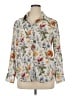 J by Joie Floral Silver 3/4 Sleeve Blouse Size XL - photo 1