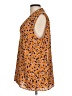 CAbi 100% Polyester Orange Sleeveless Blouse Size L - photo 5