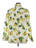Talbots 100% Cotton Print Yellow Long Sleeve Button-Down Shirt Size XL - photo 2