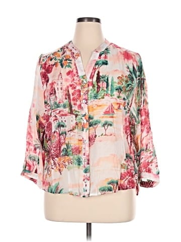 Figueroa & Flower 3/4 Sleeve Blouse (view 1)