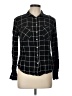 Merona Plaid Black Long Sleeve Button-Down Shirt Size L - photo 1