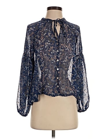 Three Dots Long Sleeve Blouse (view 1)