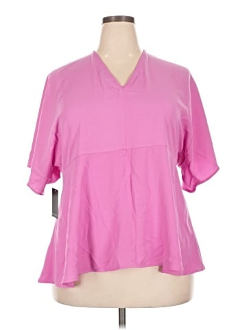 ELOQUII Short Sleeve Blouse (view 1)