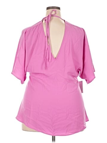 ELOQUII Short Sleeve Blouse (view 2)