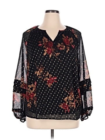 Simply Vera Vera Wang 3/4 Sleeve Blouse (view 1)