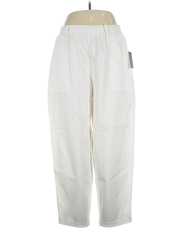 Pre-owned Eloquii Track Pants In White
