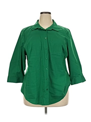 Worthington 3/4 Sleeve Button-Down Shirt (view 1)