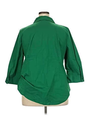 Worthington 3/4 Sleeve Button-Down Shirt (view 2)