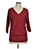 Apt. 9 100% Polyester Burgundy 3/4 Sleeve Top Size M - photo 1