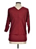 Apt. 9 100% Polyester Burgundy 3/4 Sleeve Top Size M - photo 2