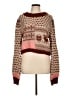 Free People Print Brown Pullover Sweater Size L - photo 1