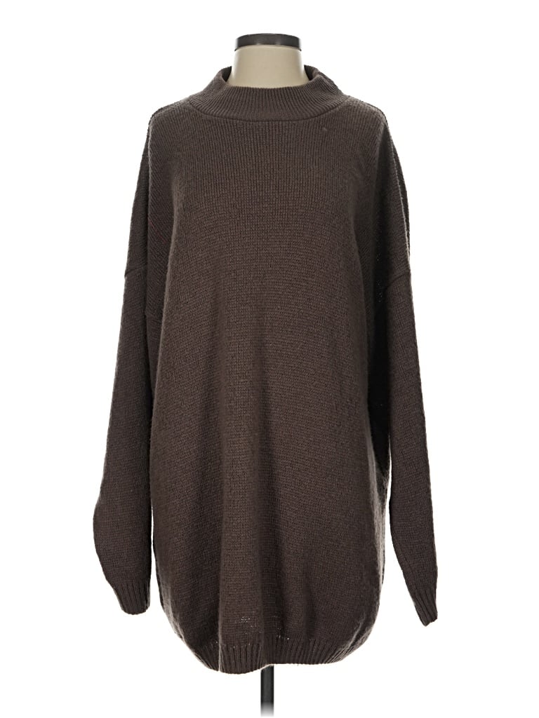 Pre-owned Prettylittlething Turtleneck Sweater In Brown