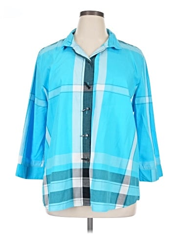 Ali Miles 3/4 Sleeve Button-Down Shirt (view 1)