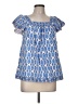 Max Studio Blue Short Sleeve Blouse Size M - photo 1