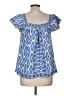 Max Studio Blue Short Sleeve Blouse Size M - photo 2