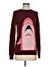 Coach Graphic Burgundy Wool Pullover Sweater Size S - photo 1