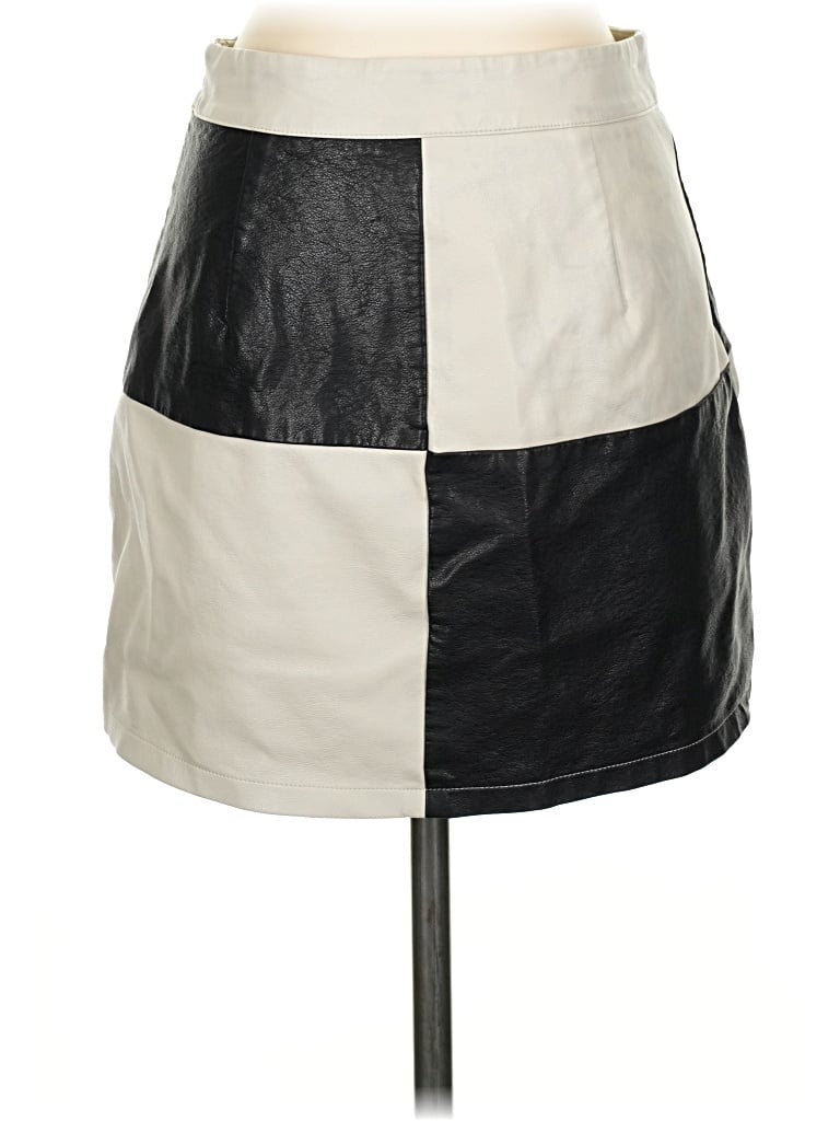 Pre-owned Altar'd State Faux Leather Skirt In Black