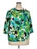 Kim Rogers Print Green Jacket Size 2X - photo 1