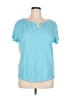 Talbots 100% Cotton Teal Short Sleeve Top Size XL - photo 1