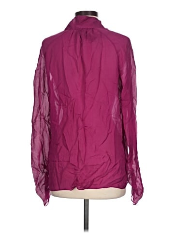 Elizabeth and James Long Sleeve Silk Top (view 2)