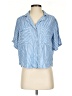 Universal Thread Stripes Blue Short Sleeve Blouse Size S - photo 1