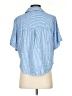 Universal Thread Stripes Blue Short Sleeve Blouse Size S - photo 2