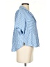 Universal Thread Stripes Blue Short Sleeve Blouse Size S - photo 4