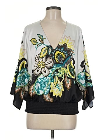 White House Black Market 3/4 Sleeve Blouse (view 1)