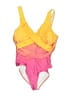 Unbranded Color Block Pink One Piece Swimsuit Size XXL - photo 1