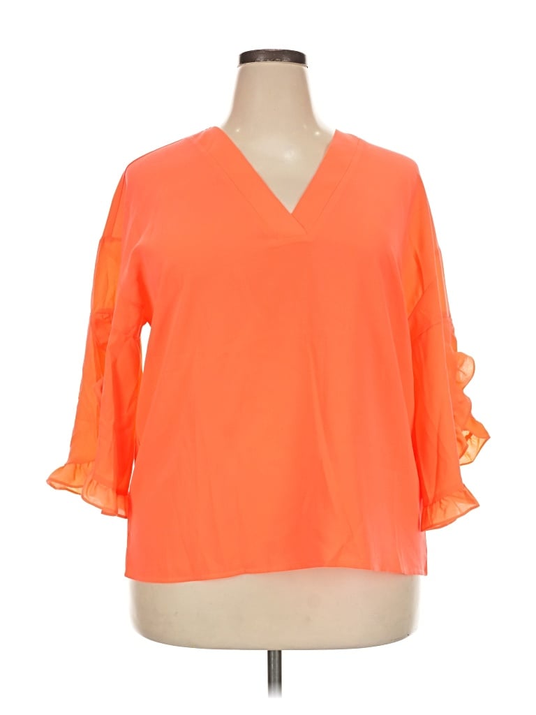 Pre-owned Jess Lea 3/4 Sleeve Blouse In Orange