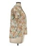 Rose + Olive 100% Polyester Floral Green Short Sleeve Blouse Size XL - photo 4