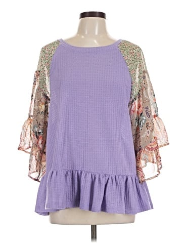 Umgee 3/4 Sleeve Blouse (view 1)