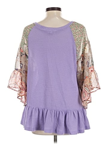 Umgee 3/4 Sleeve Blouse (view 2)
