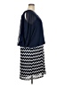 Perceptions 100% Polyester Chevron-herringbone Blue Casual Dress Size 22 - photo 4