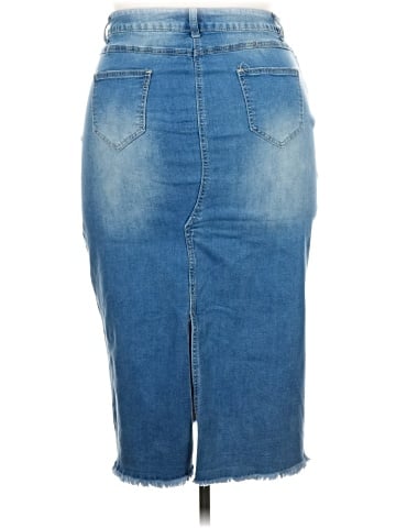 Ashley Stewart Denim Skirt (view 2)