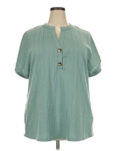 Shein Curve Short Sleeve Blouse (view 1)