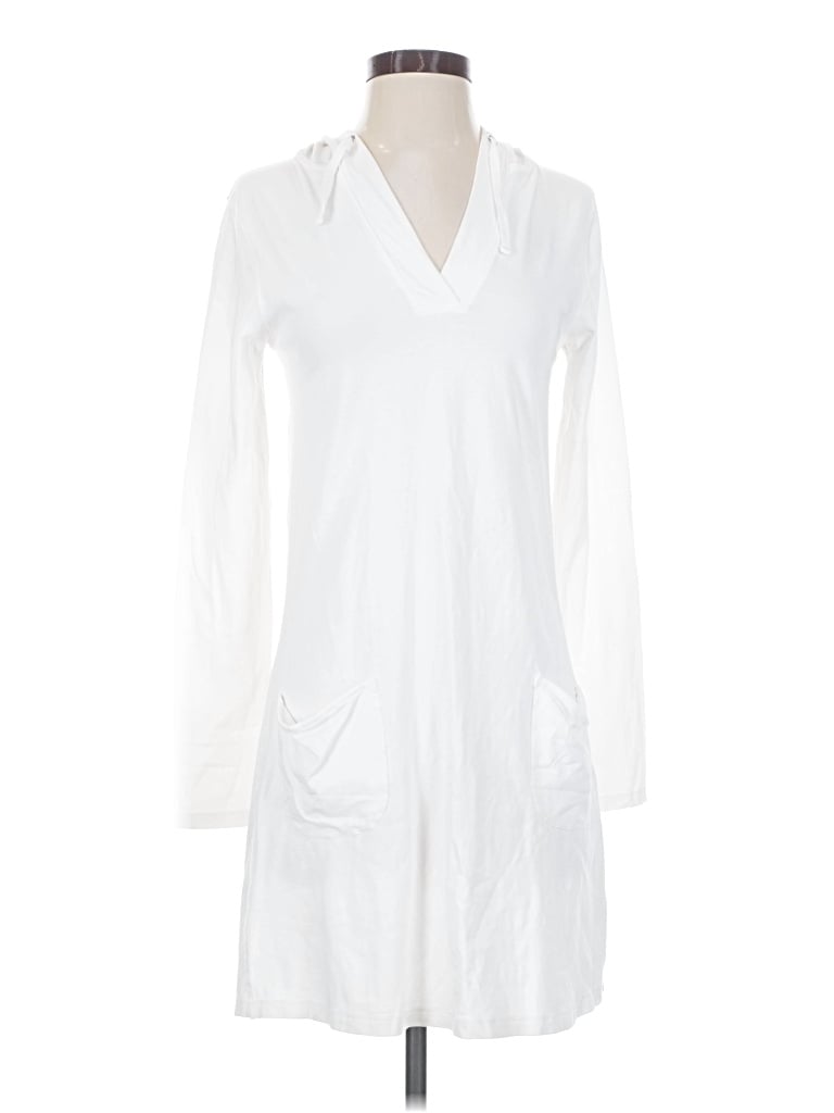Pre-owned Coolibar Long Sleeve Polo Shirt In White