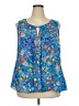Rose + Olive Blue Sleeveless Blouse Size 2X - photo 1