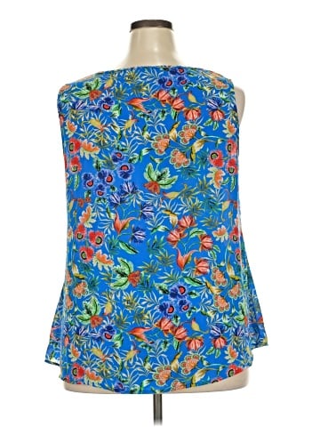 Rose + Olive Sleeveless Blouse (view 2)