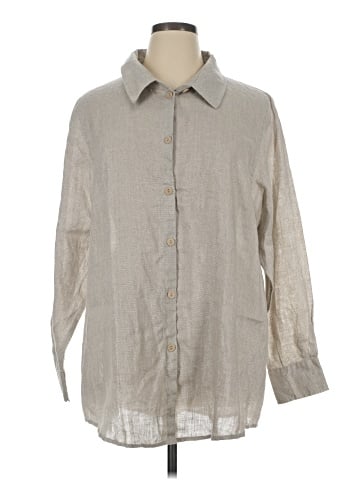 Flax Long Sleeve Button-Down Shirt (view 1)