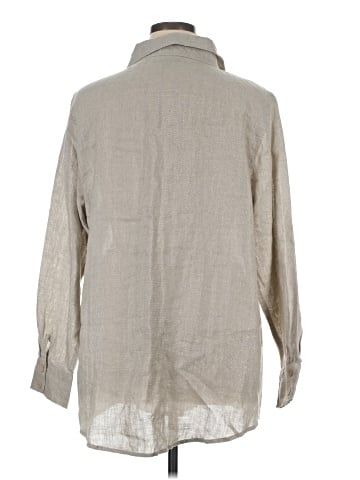 Flax Long Sleeve Button-Down Shirt (view 2)