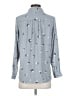 Ann Taylor 100% Polyester Stars Gray Long Sleeve Blouse Size XXS (petite) - photo 2