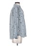 Ann Taylor 100% Polyester Stars Gray Long Sleeve Blouse Size XXS (petite) - photo 4
